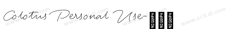 Colotus Personal Use字体转换